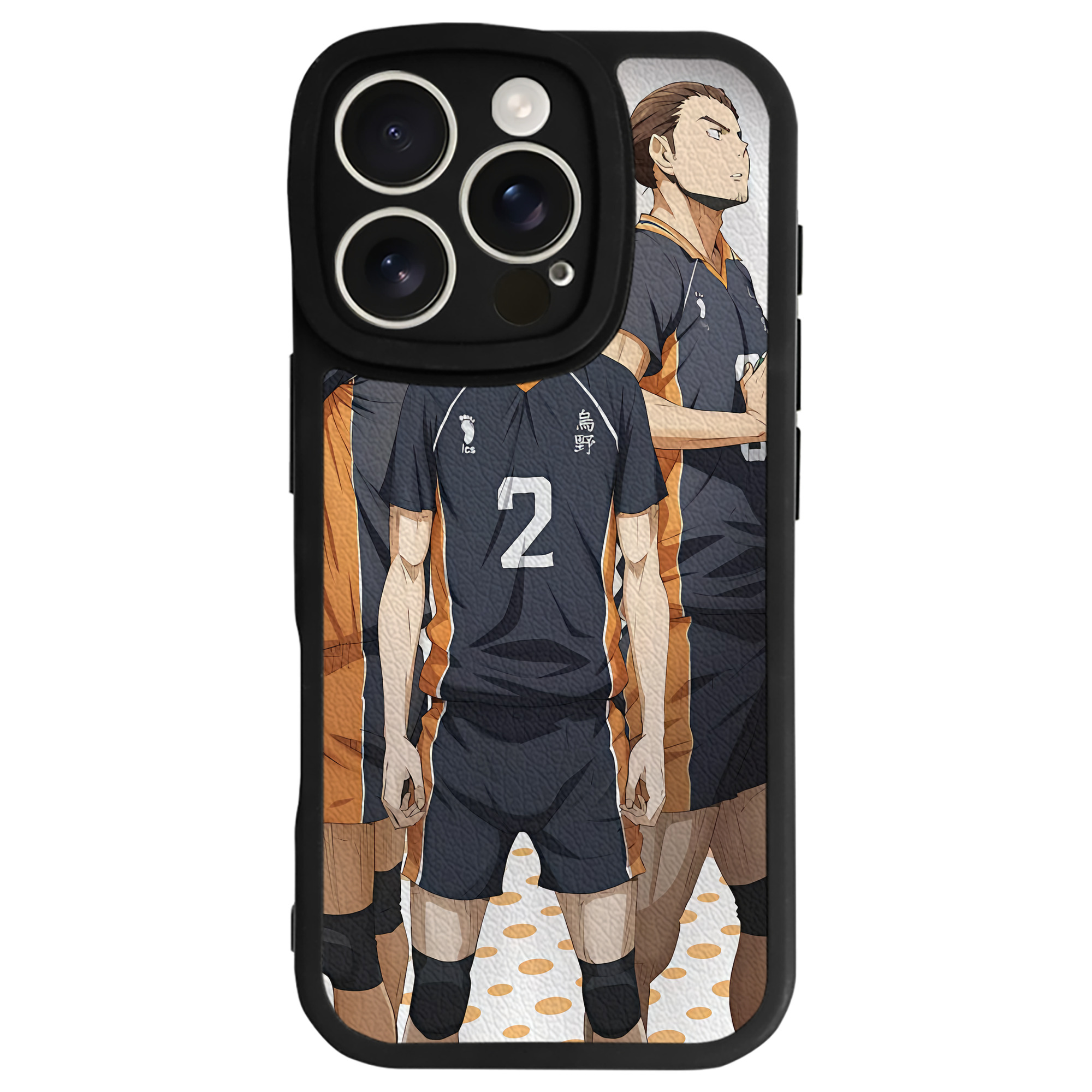 （画像用） ハイキュー!! Haikyu!! 【iPhone 16シリーズ対応】シリコンスマホケース（レザー調） 材質：シリコン